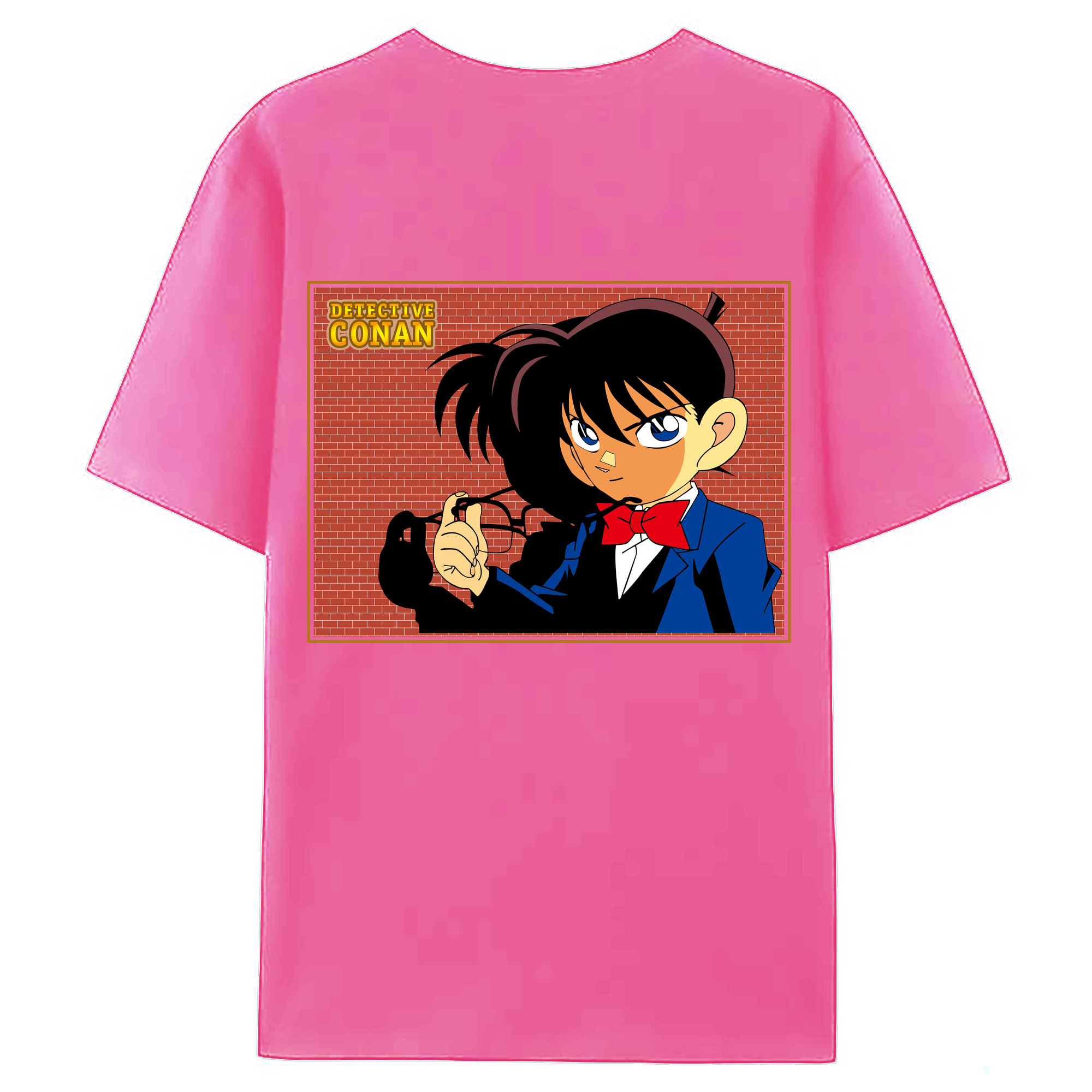 （画像用） 名探偵コナン 江戸川 コナン Detective Conan Conan Edogawa レディース半袖Tシャツ(バックプリント)